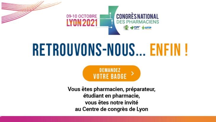 Congrès National des Pharmaciens du 9 et 10 octobre à Lyon: le seul congrès de la profession!